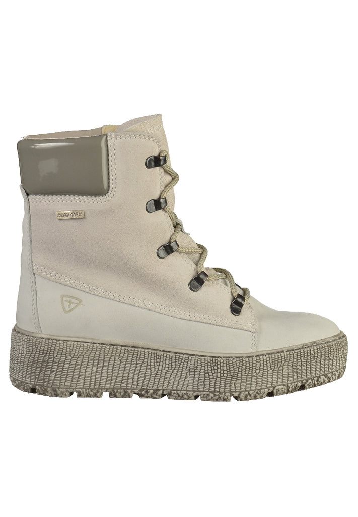 Tamaris Stiefelette Lederimitat Weiß - surf4shoes