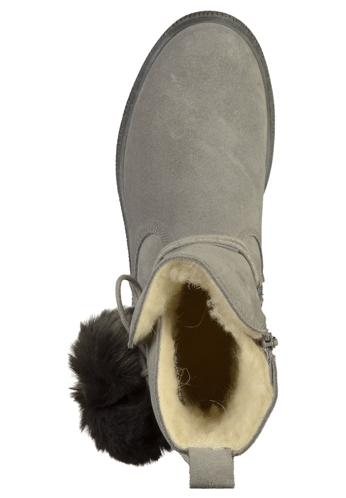 Tamaris Stiefelette Veloursleder Grau - surf4shoes