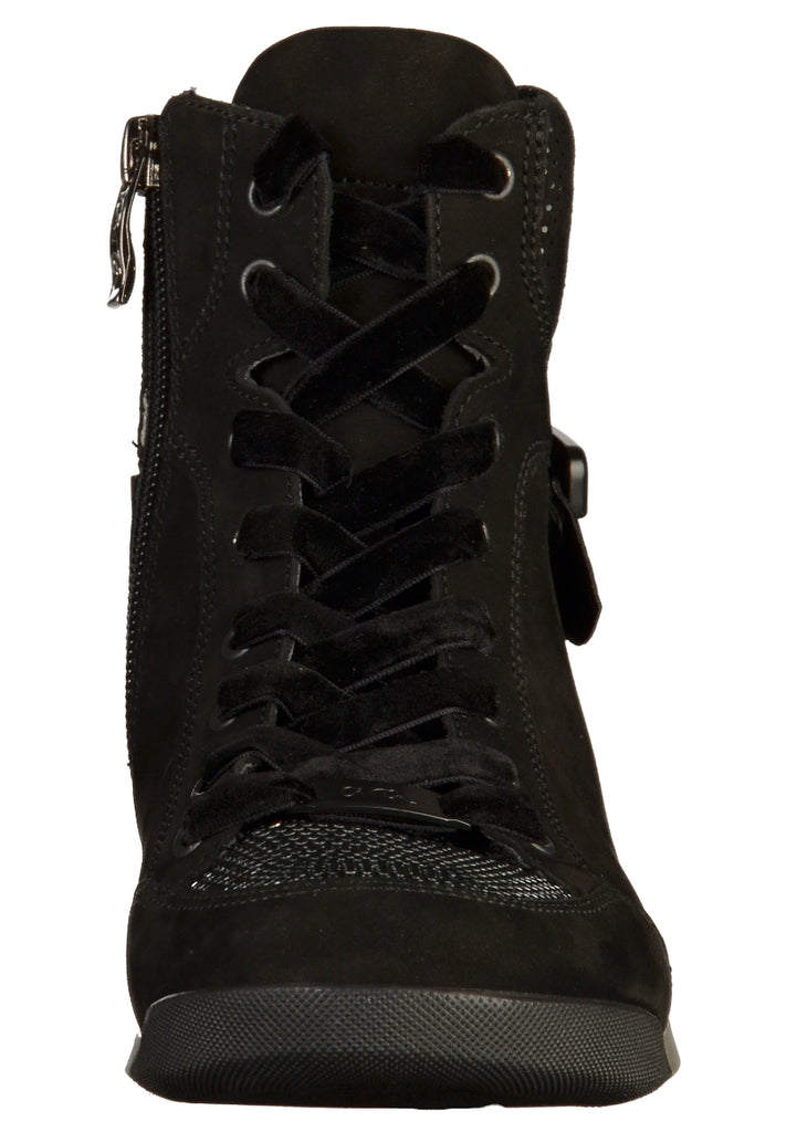 ara Stiefelette Nubukleder Schwarz - surf4shoes