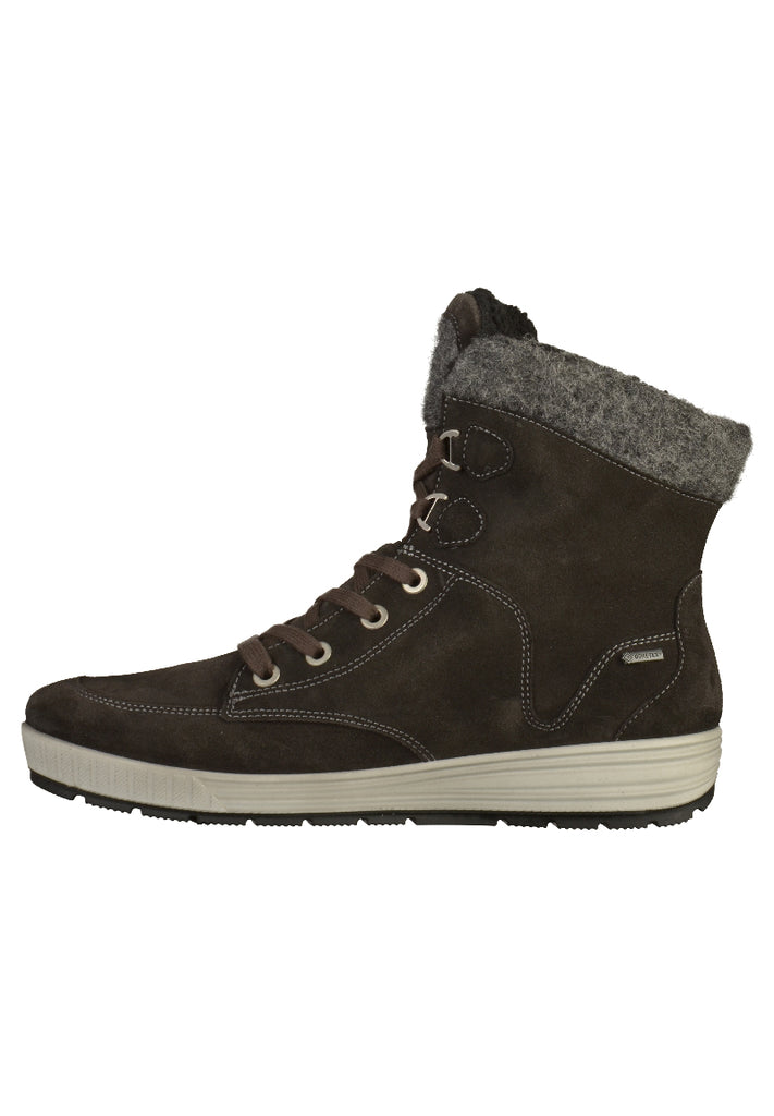 ara Stiefelette Veloursleder Braun/Grau - surf4shoes
