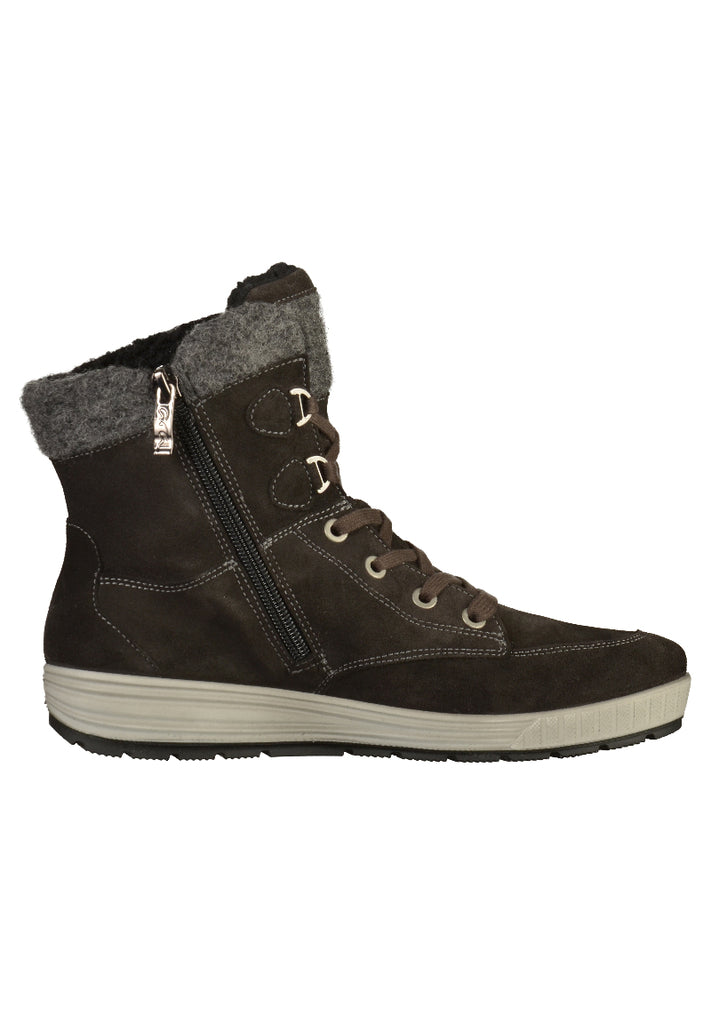 ara Stiefelette Veloursleder Braun/Grau - surf4shoes