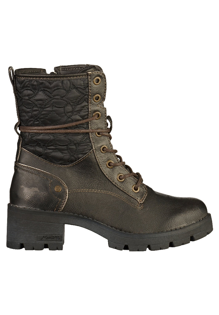 Mustang Stiefelette Lederimitat Dunkelgrau - surf4shoes