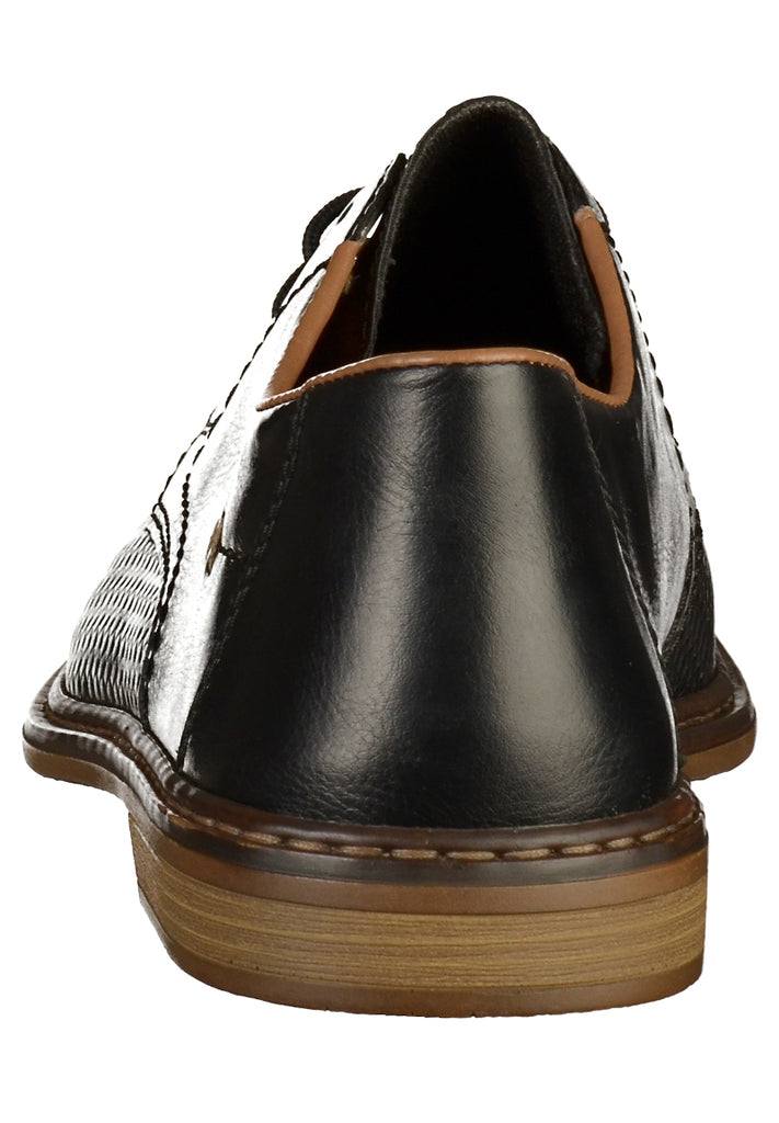Rieker Halbschuhe Lederimitat Schwarz - surf4shoes