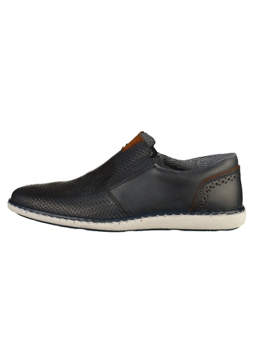 Rieker Slipper Leder Blau - surf4shoes