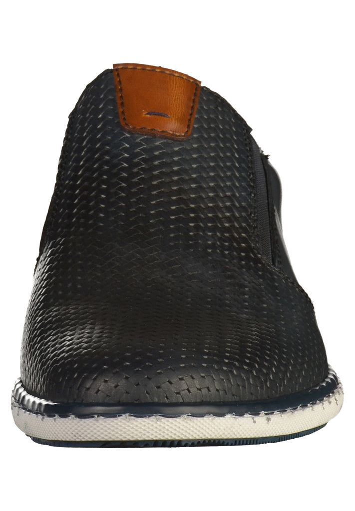 Rieker Slipper Leder Blau - surf4shoes