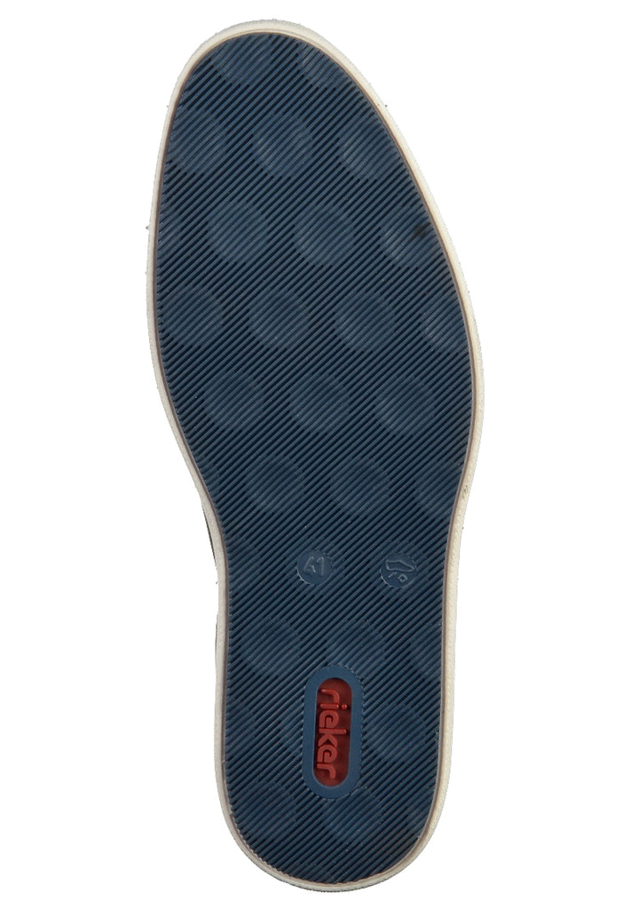 Rieker Slipper Leder Blau - surf4shoes