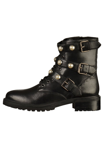 SPM Stiefelette Leder Schwarz - surf4shoes