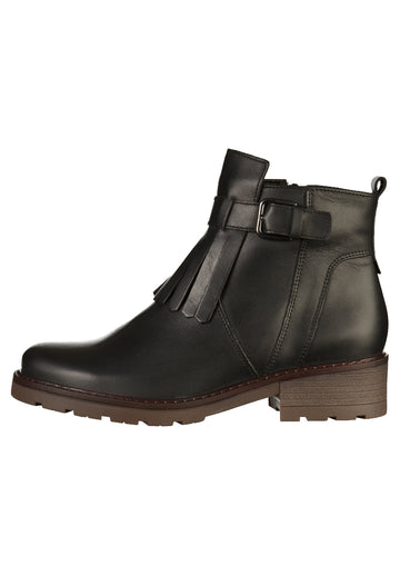 Jenny Stiefelette Glattleder Schwarz - surf4shoes
