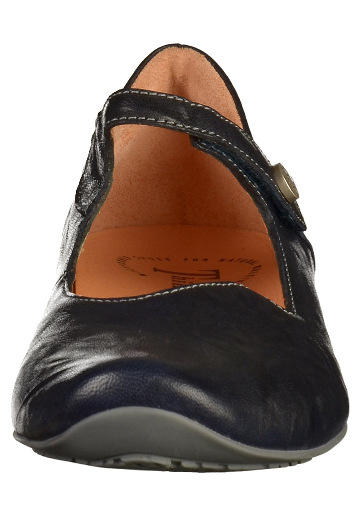 Think! Ballerinas Leder Navy - surf4shoes