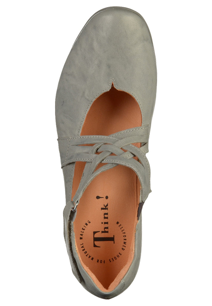 Think! Ballerinas Leder Grau - surf4shoes