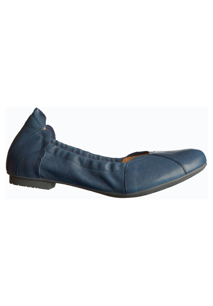 Think! Ballerinas Leder Blau - surf4shoes