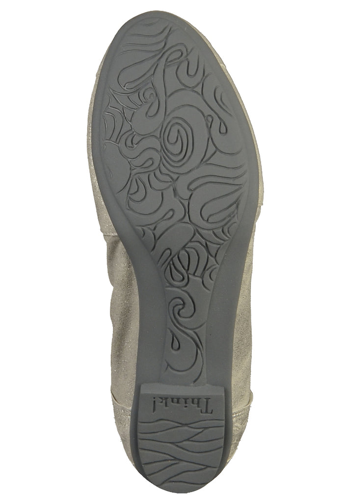 Think! Ballerinas Leder Silber - surf4shoes