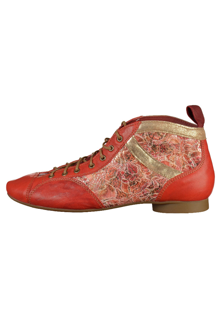 Think! Halbschuhe Leder/Textil Rot - surf4shoes