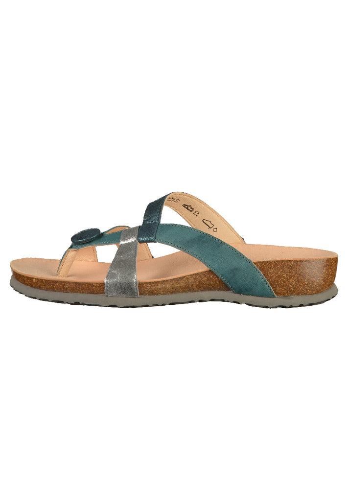 Think! Pantoletten Leder Türkis - surf4shoes