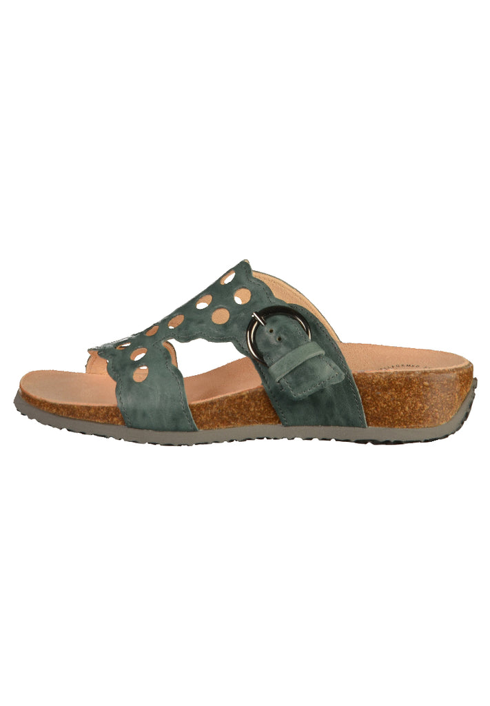 Think! Pantoletten Leder Türkis - surf4shoes