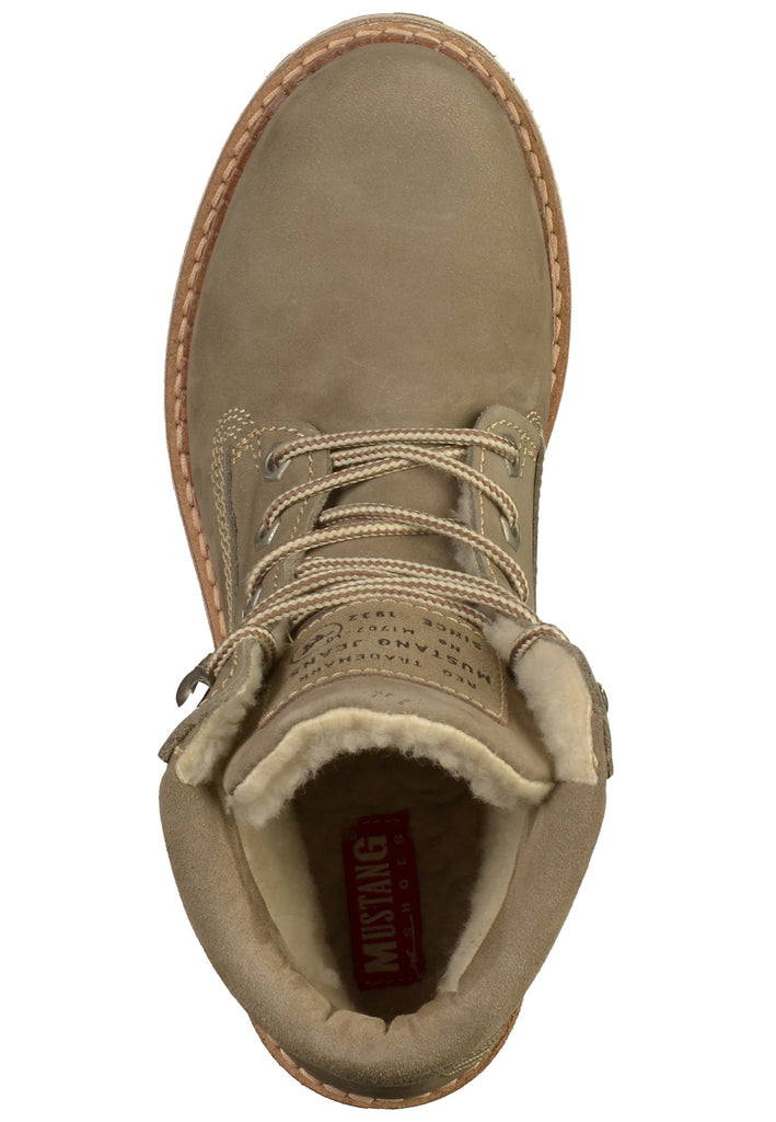 Mustang Stiefelette Leder Taupe - surf4shoes