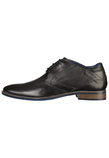 Bugatti Businessschuhe Leder Dunkelgrau - surf4shoes