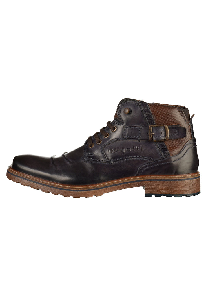 Bugatti Stiefelette Leder Blau - surf4shoes