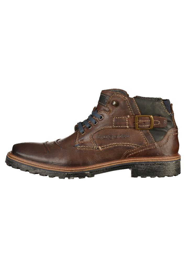 Bugatti Stiefelette Glattleder Dunkelbraun - surf4shoes