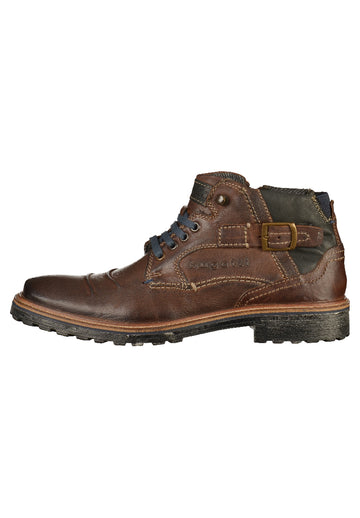 Bugatti Stiefelette Glattleder Dunkelbraun - surf4shoes