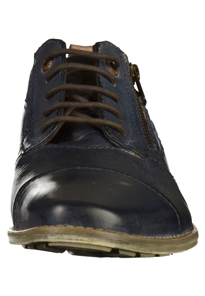 Bugatti Halbschuhe Glattleder Dunkelblau - surf4shoes