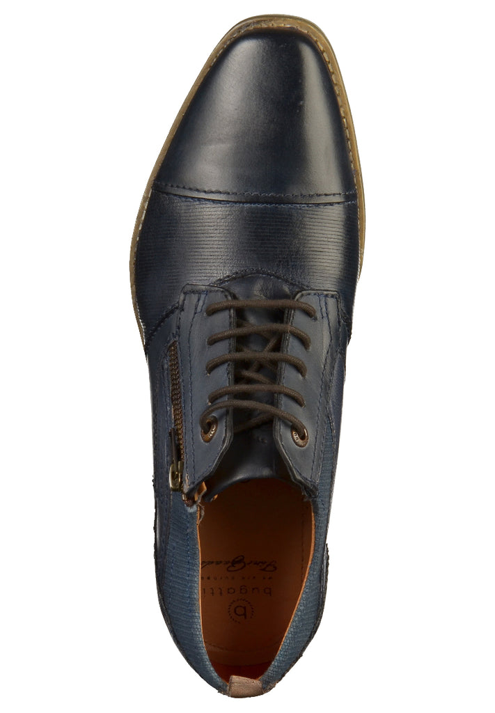 Bugatti Halbschuhe Glattleder Dunkelblau - surf4shoes