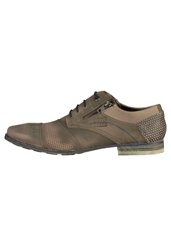 Bugatti Halbschuhe Nubukleder Dunkelgrau - surf4shoes