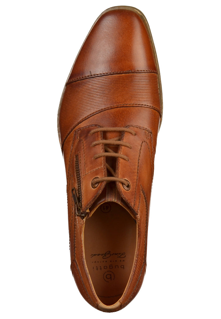 Bugatti Businessschuhe Glattleder Cognac - surf4shoes