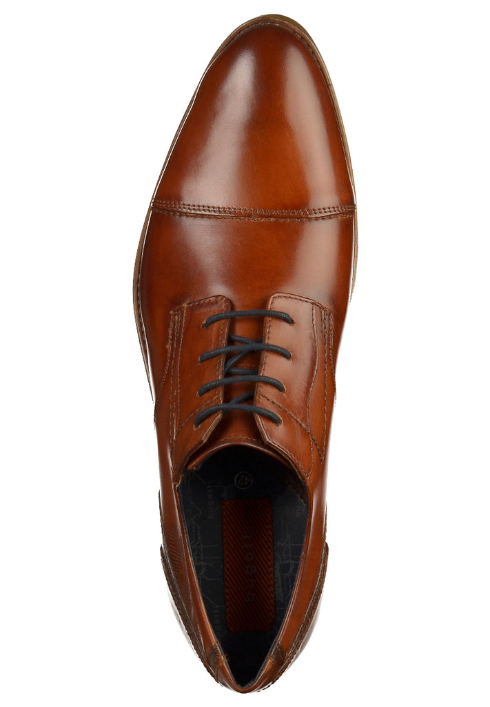 Bugatti Businessschuhe Glattleder Cognac - surf4shoes