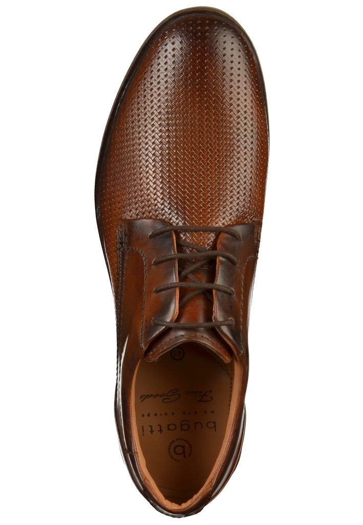 Bugatti Businessschuhe Glattleder Cognac - surf4shoes