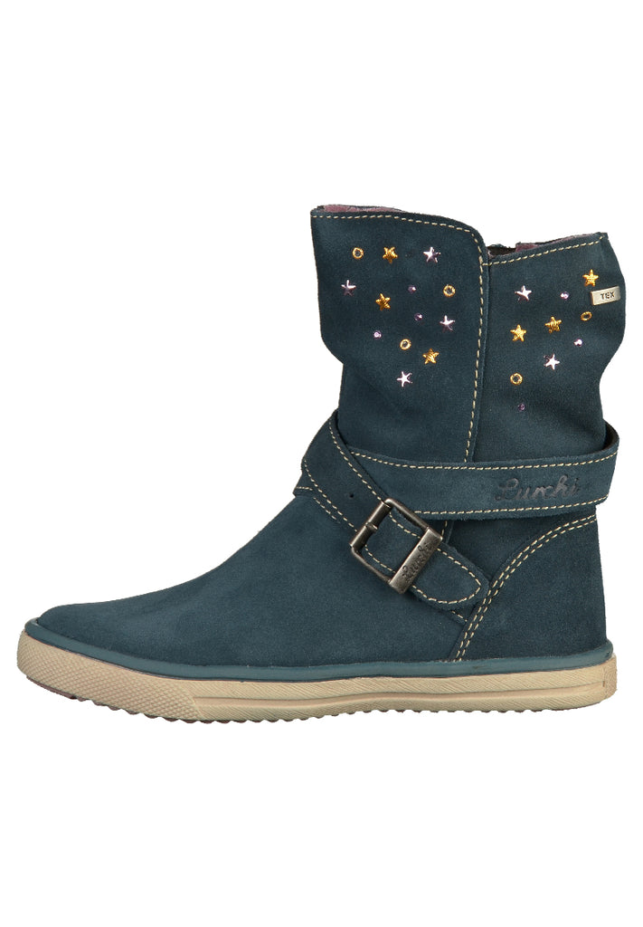 Lurchi Stiefelette Veloursleder Blau - surf4shoes