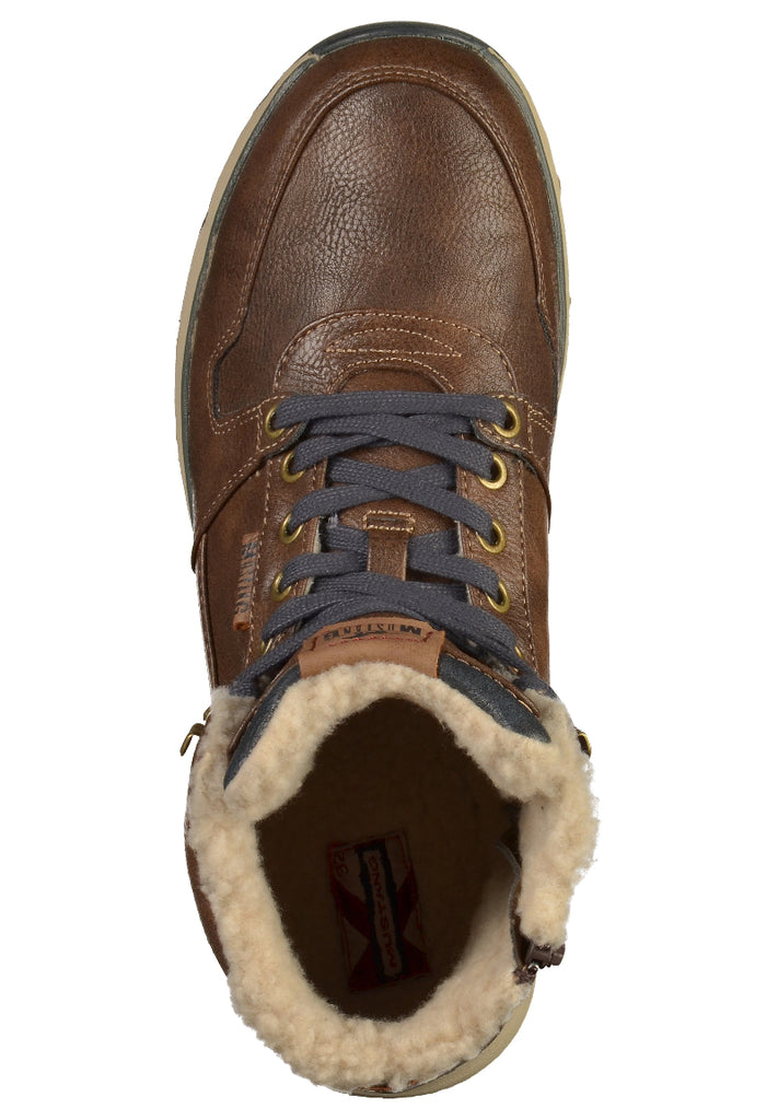Mustang Stiefelette Lederimitat Dunkelbraun - surf4shoes