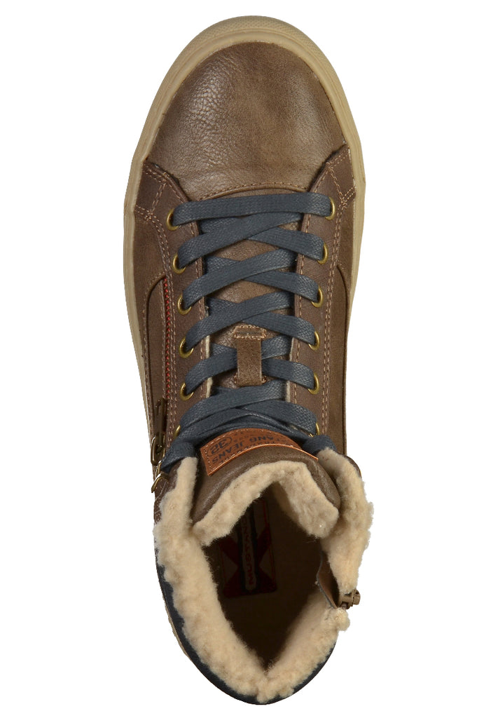 Mustang Sneaker Lederimitat Braun - surf4shoes