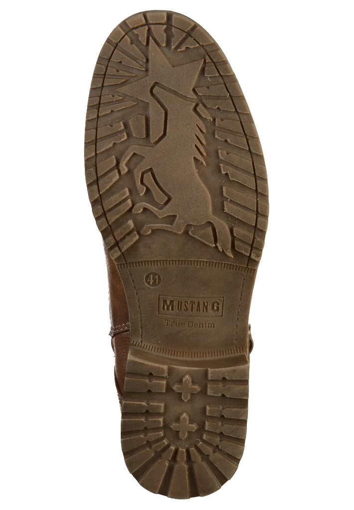 Mustang Stiefelette Lederimitat Mittelbraun - surf4shoes