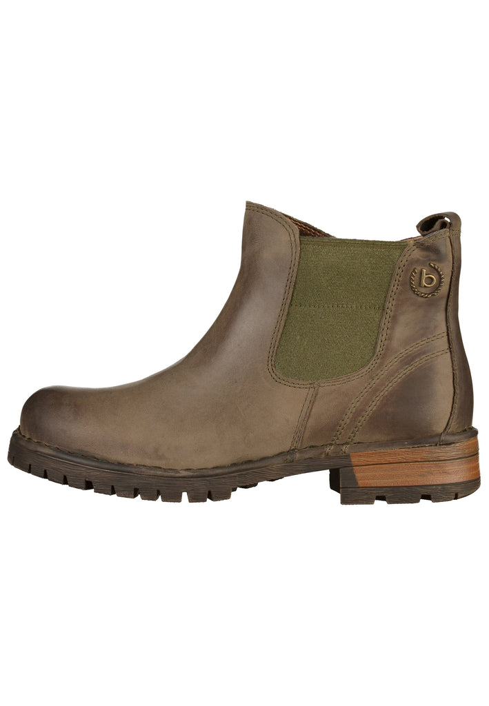 Bugatti Stiefelette Glattleder Oliv - surf4shoes