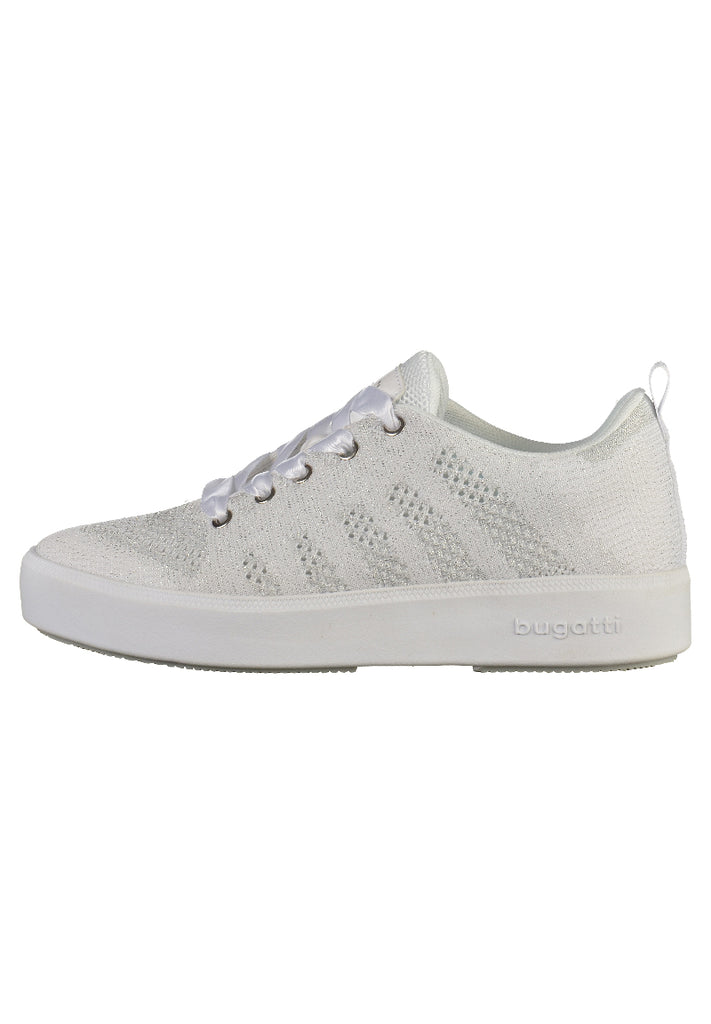 Bugatti Sneaker Textil Weiß/Silber - surf4shoes