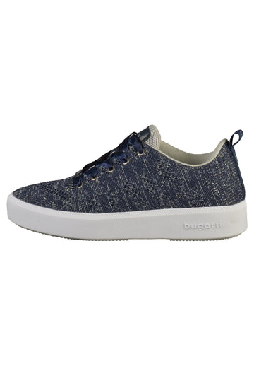 Bugatti Sneaker Textil Dunkelbau/Silber - surf4shoes