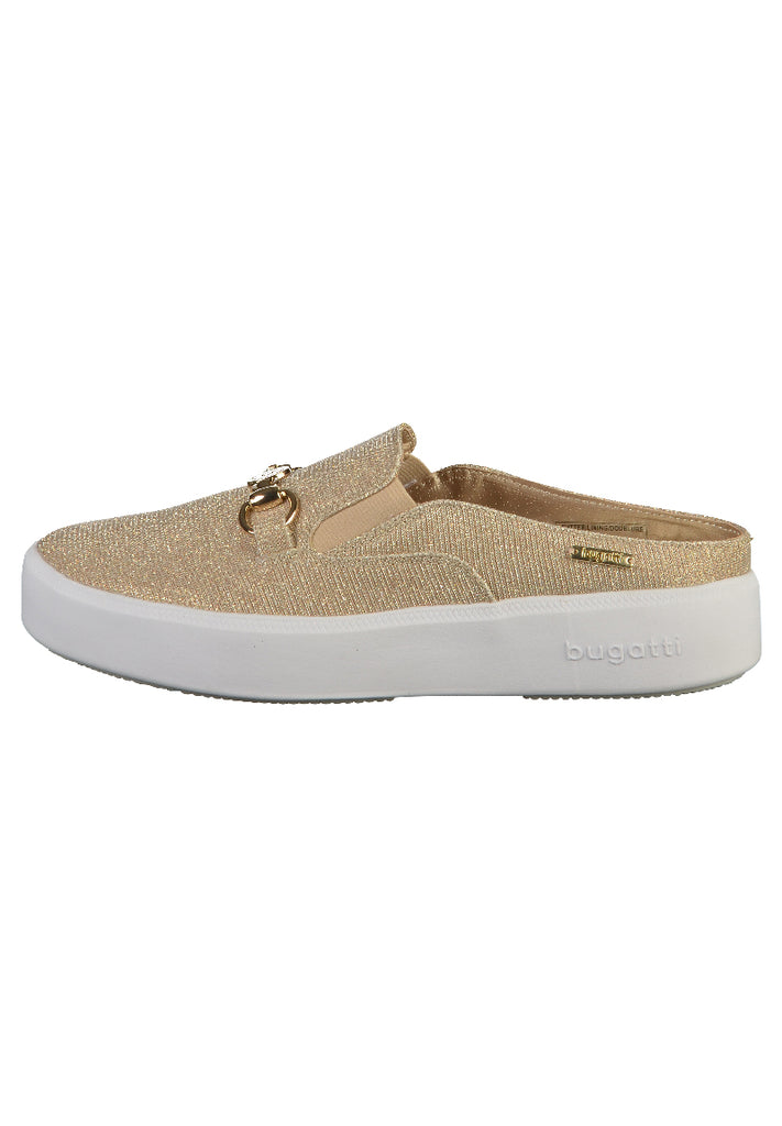 Bugatti Slipper Leder/Textil Beige/Gold - surf4shoes