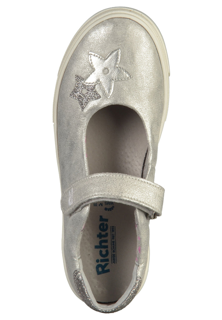 Richter Ballerinas Leder Silber - surf4shoes