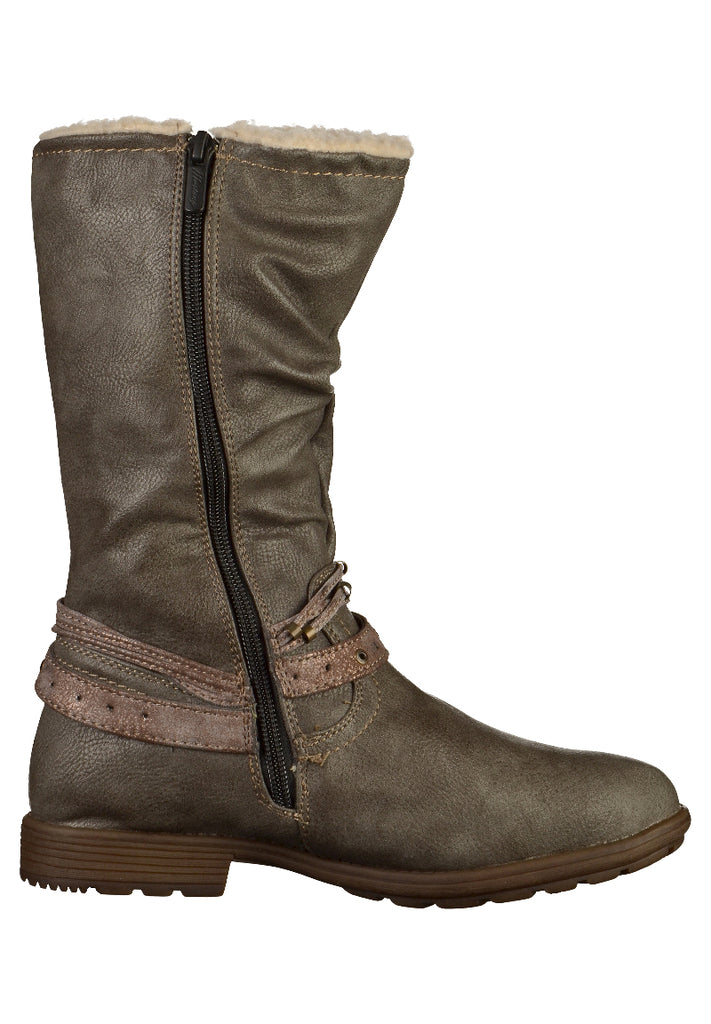 Mustang Stiefel Lederimitat Dunkelgrau - surf4shoes