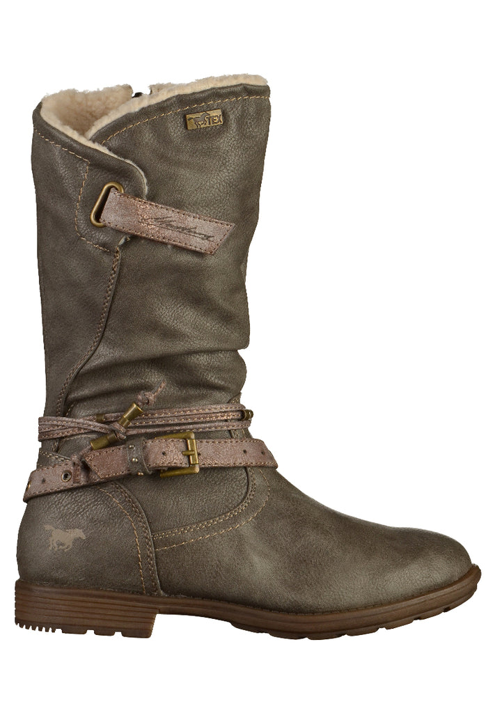 Mustang Stiefel Lederimitat Dunkelgrau - surf4shoes