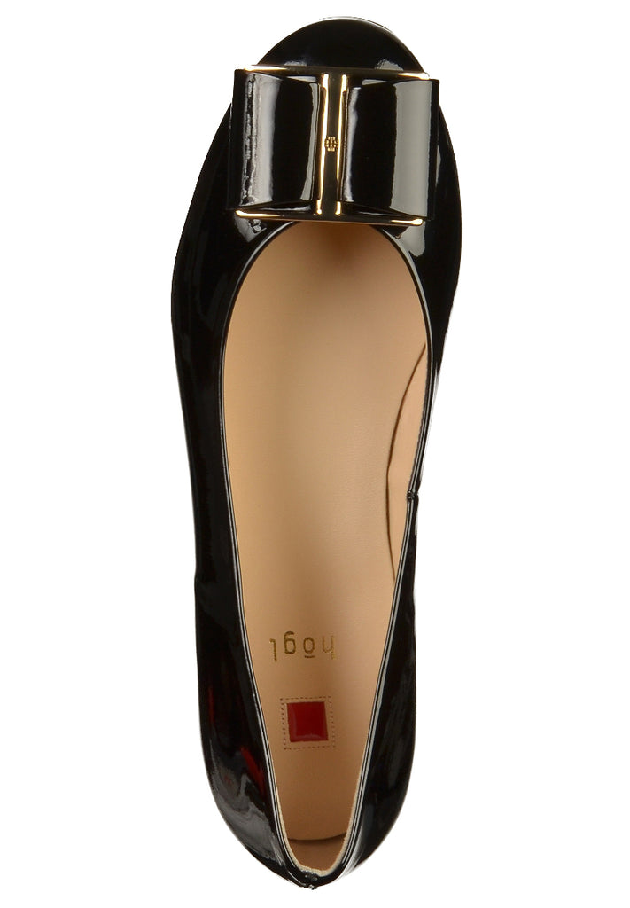 Högl Ballerinas Glattleder Schwarz - surf4shoes