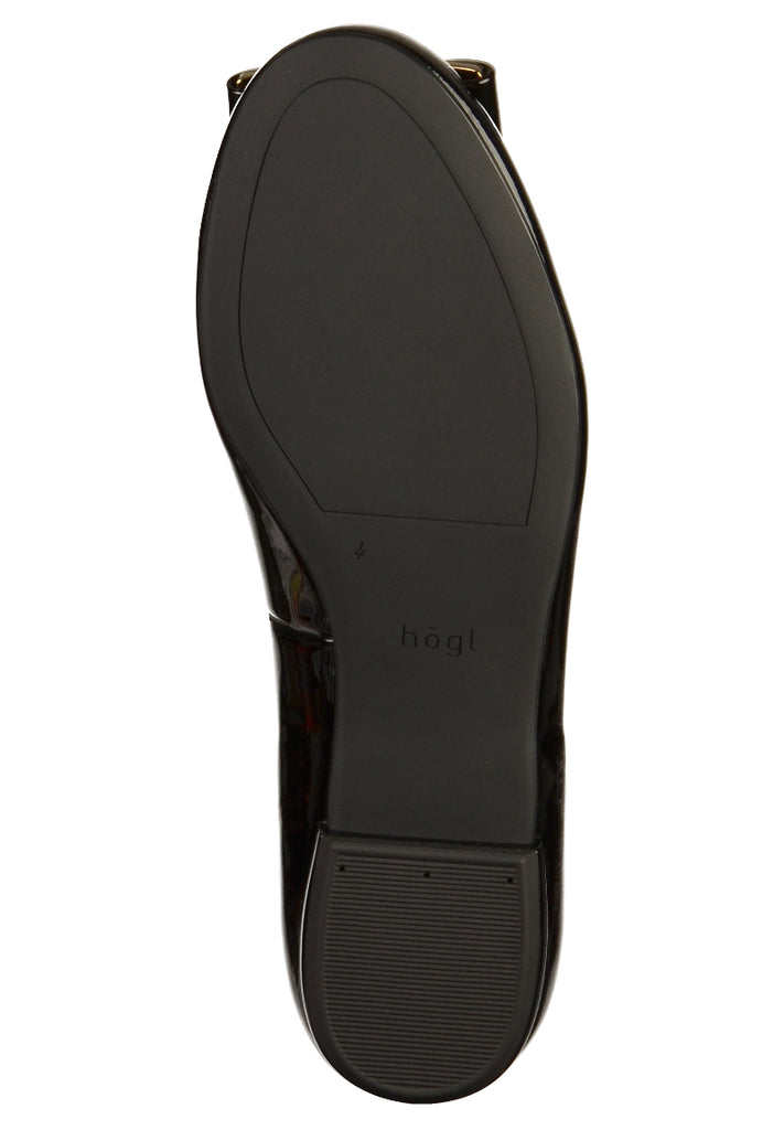 Högl Ballerinas Glattleder Schwarz - surf4shoes