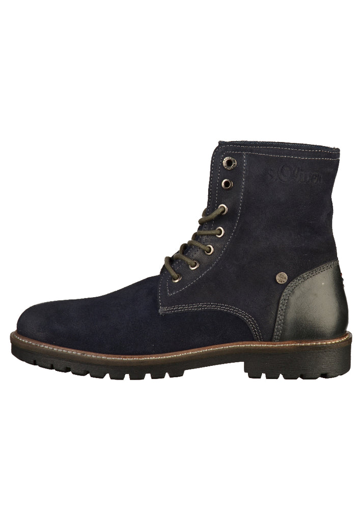 s.Oliver Stiefelette Leder Blau - surf4shoes