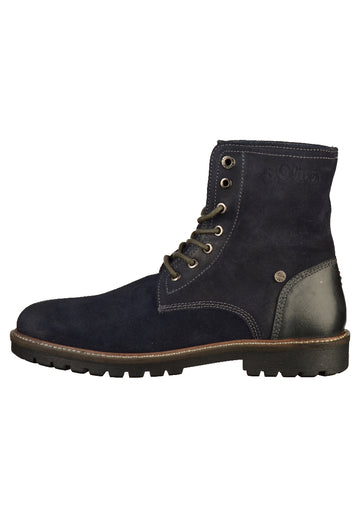 s.Oliver Stiefelette Leder Blau - surf4shoes
