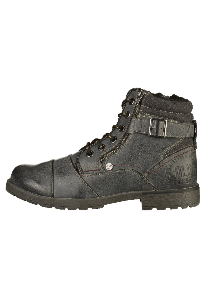 s.Oliver Stiefelette Lederimitat Schwarz - surf4shoes