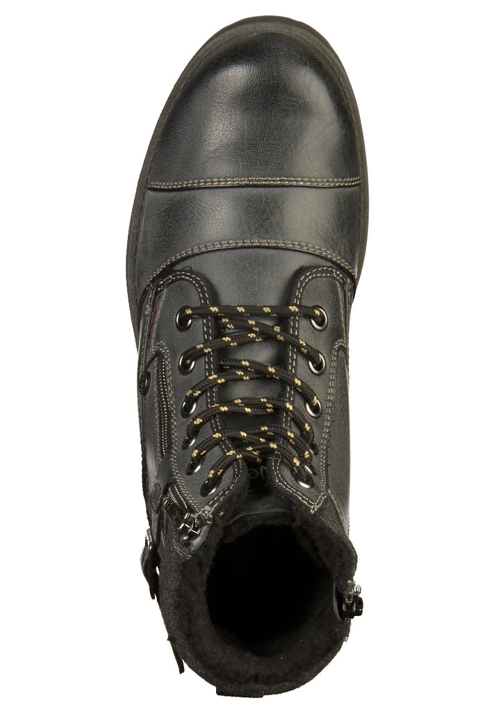 s.Oliver Stiefelette Lederimitat Schwarz - surf4shoes