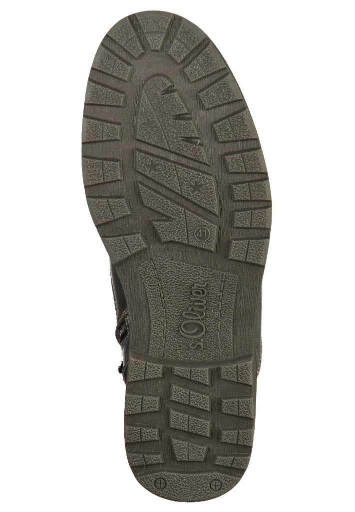 s.Oliver Stiefelette Lederimitat Schwarz - surf4shoes
