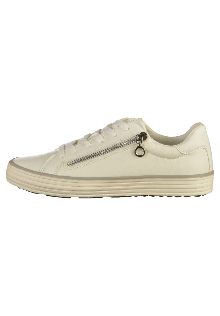 s.Oliver Sneaker Lederimitat Weiß - surf4shoes