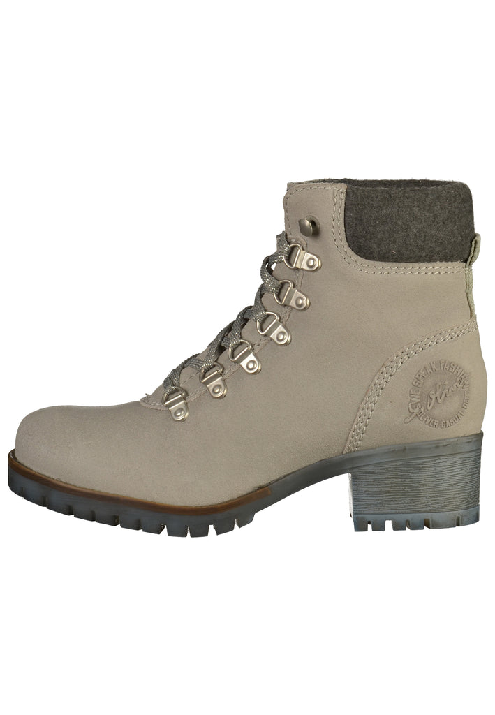 s.Oliver Stiefelette Leder Hellgrau - surf4shoes
